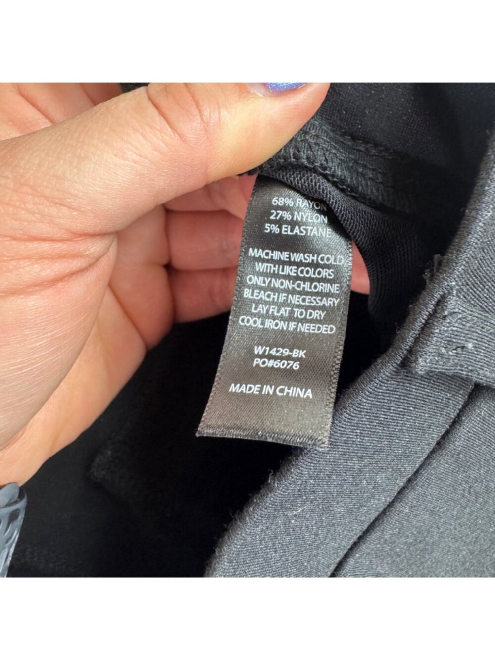 Betabrand 7 Pocket Straight Leg Dress Pant Yoga Pants M Black Businesscore NWOT - Picture 7 of 12